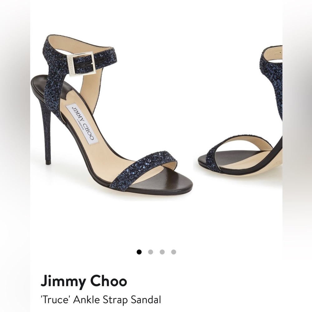 Jimmy choo NWT Navy Glitter Sandals